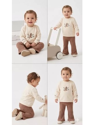 İkikareshop 6/24 Ay Ispanyol Paça Penye Bebek Takımı