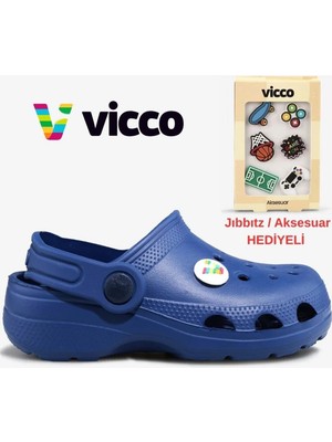Vicco Didim Jıbbıtz Aksesuar Hediyeli Ortopedik Unisex Çocuk Terlik Lacivert