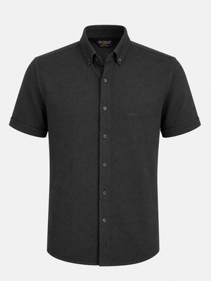 Classics Men Jet Polo Likralı Kısa Kol Slim Fit Gömlek - 7669