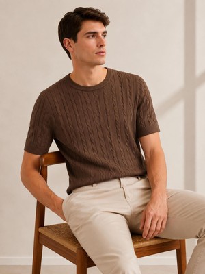 Classics Men Huffa Slim Fit Erkek Kısa Kol Triko Tişört  7676
