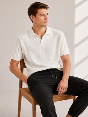 Classics Men Huffa Slim Fit Erkek Polo Yaka Triko Tişört  7677