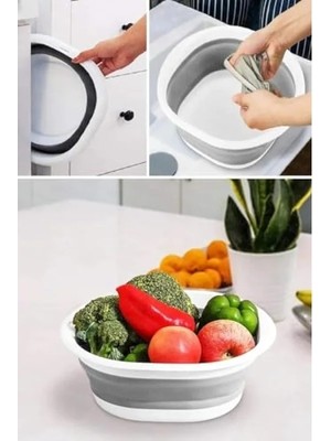 Esranın Dünyası Katlanabilir 2,7 Litre Badya Leğen - Taşınabilir ve Çok Amaçlı
