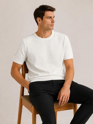 Classics Men Turbulance Slim Fit Erkek Kısa Kol Triko Tişört  7675