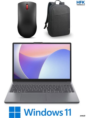Lenovo Ideapad Slim 3 Amd Ryzen 7 7735HS 16GB 512GB SSD 15.3" IPS Windows 11 Pro + Çanta + Mouse