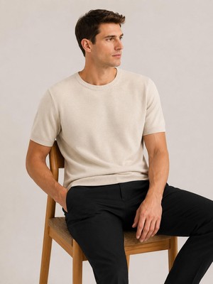 Classics Men Turbulance Slim Fit Erkek Kısa Kol Triko Tişört  7675