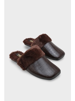 Capone Outfitters Elyse Kadın Kapalı Gondol Tüylü Terlik