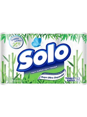 Solo Tuvalet Kağıdı Bambu Katkılı 12'li
