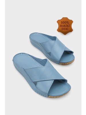Capone Outfitters Sophi Hakiki Deri Soft Konfor Kadın Terlik