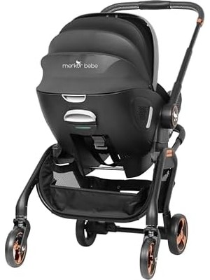 Merkür Bebe 2'si 1 Arada I-Size Oto Koltuğu ve Bebek Arabası Siyah, Saniyeler Içinde Dönüşüm, Tekerlekli Oto Koltuğu, Çift Yönlü, 9.5 Kg, 0-13 kg Arası Kullanım, Hafif, Kompakt