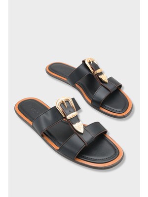 Capone Outfitters Lanni Tokalı Düz Topuklu Kadın Terlik