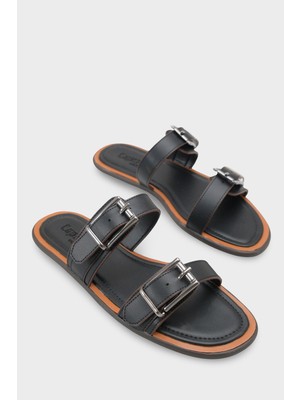 Capone Outfitters Madalyn Çift Tokalı Düz Topuklu Kadın Terlik Kadın Terlik