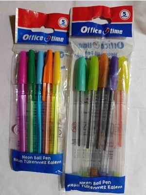 Office Time Neon Tükenmez Kalem