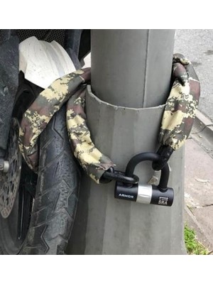 Armor 714 Military Serisi Çelik Zincir 1.80 mt 14 mm U Motosiklet Kilidi