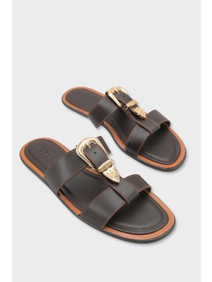 Capone Outfitters Lanni Tokalı Düz Topuklu Kadın Terlik