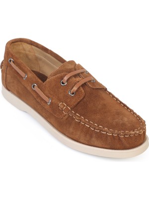 Capone Outfitters Stephie Hakiki Deri Süet Kadın Loafer Tekne Ayakkabısı