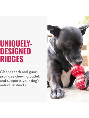 Kong Dental Köpekler Için Çift Ekstra Çiğneme Oyuncak - Kırmızı