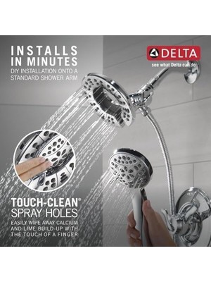4-Spray IN2ITION Çift Duş Başlığı, El Spreyi, Krom Duş Başlığı, Hortumlu Duş Başlığı, Duş Başlıkları ve El Duşları, El Duş Başlıkları, Çıkarılabilir Duş Başlığı, Krom 58499