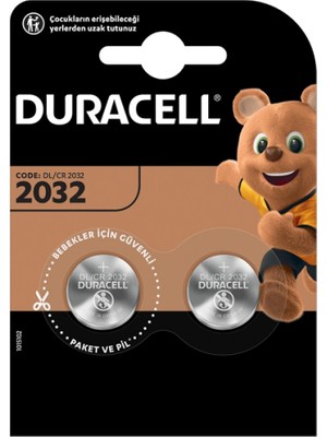 MegaSepet Duracell CR2032 Lityum Pil 2'li Paket