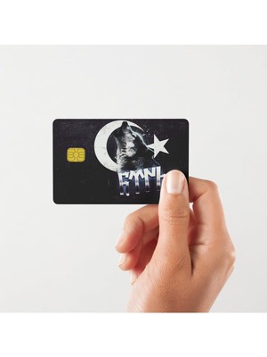 Bozkurt Türk Çipli/çipsiz Kart Stickerı Kaplama (Yüksek Kalite)