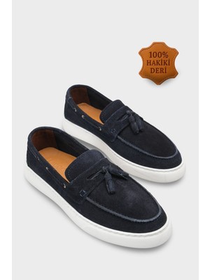 Capone Outfitters Hammad Hakiki Deri Süet Püsküllü Içi Hakiki Deri Astarlı Erkek Loafer Ayakkabı