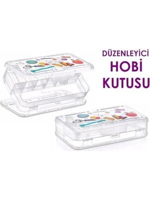 Şeffaf Plastik Bölmeli Çift Taraflı Hobi Dikiş Iğne Kutusu Düzenleyici Balıkçı Malzeme Saklama Organizer (1)