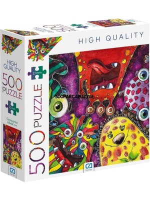 Ca Games Canavarlar 500 Parça 2,2mm Kalınlık 33X48CM Profesyonel Hobi Puzzle Yapboz Serisi