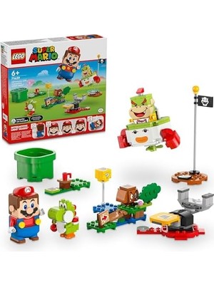Super Mario Interaktif Mario ile Maceralar 71439-6 Yaş ve Üzeri Kız ve Erkek Çocukları Için Yoshi Oyuncağı ile Bowser Jr'ın Araba Seti, Oyun Severlere Doğum Günü Hediyesi Fikri (218 Parça)