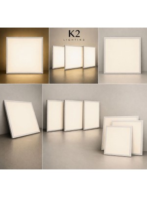 K2 10 Adet 40 Wat 60x60 LED PANEL3200K Gün Işığı SIVA ALTI  LED Driver dahil