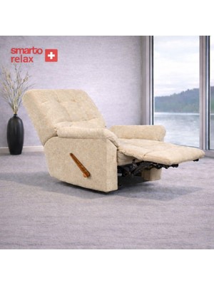Smarto Relax Ticino Manuel mekanizmali Ergonomik TV Koltuğu Berjer , Dekoratif Baba Koltuğu