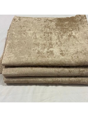 Kumaşçıtr Koltuk Çekyat Örtüsü – Kaymaz Tabanlı Süngerli Kadife Kumaş Vizon Renk Gofraj Baskı 170-205 cm