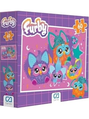 Furby Lisanslı 60 Parça 34X24CM Çocuk Puzzle Yapboz Serisi