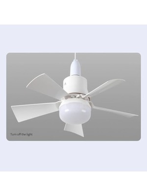 62W, Fan LED Tavan Vantilatörü, 3 Renk Işık, 3 Hız Kademeli, Uzaktan Kumandalı, E27 Duy, Beyaz