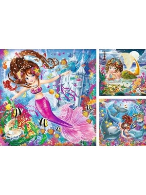 3X49 Parça Yapboz Wd Mermaid
