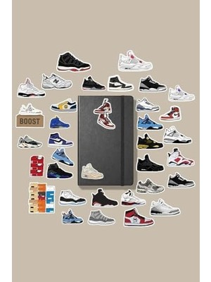 Sneakers Ayakkabı Paketi/bullet Journal Defter Çıkartma Ajanda Laptop Etiket