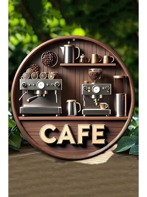 Dekoratif Uv Baskılı 3D Gürünümlü Mdf Duvar Süsü – Cafe Tasarımı DT086,DT086 33 x