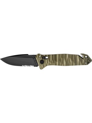Tb Outdoor Cac S200 Pa6 Saplı Tirbüşonlu Tırtıklı Çakı (Haki)