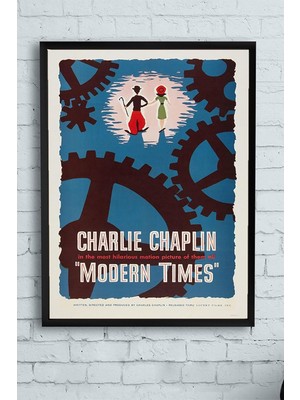 (PSTER12374) Modern Times-Asri Zamanlar Film Afişi Çerçeveli Tablo (50X70CM)