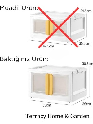 X-Large, Üst Üste Istiflenebilir, Katlanabilir Dörtlü Dolap, Beyaz Kulplu (Beyaz)