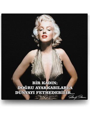 Marilyn Monroe Sözleri Tablosu - 60X60CM