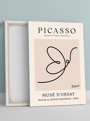 Picasso Dessin De Série D'animaux, Hayvan Serisi Çizimleri Sanatsal Kanvas Tablo - Tuval Tablo