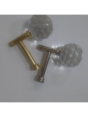 Beyazıt Gümüş Gri Rengi Kristal Başlıklı Metal Renso Gümüş Gri BYZT207