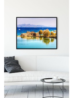 (PSTER13692) Datça Manzara Çerçeveli Tablo (40X50CM)