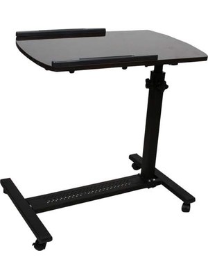 Bliss Store Portatif Ayarlanabilir Yükseklik ve Eğim Ayarlı Tekerlekli Bilgisayar Laptop Sehpası