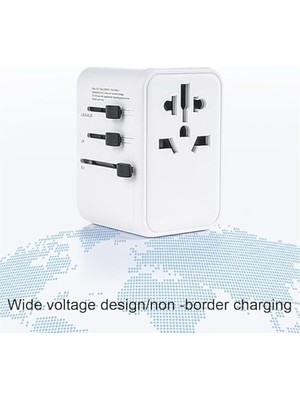 Bliss Store 35W 3in1 Type-C Çok Yönlü Şarj Adaptörü Evrensel Seyahat Charge Station