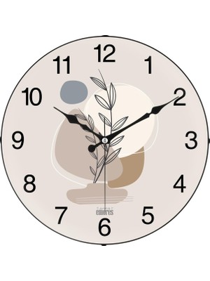 Bliss Store 36 cm Gerçek Cam Sessiz Mekanizma Duvar Saati