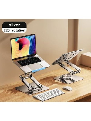 Bliss Store Tam Profesyonel Uyumlu Stand Tablet Bilgisayar Uyumlu Stant Açısı Ayarlanabilir Tutucu Tok Alüminyum iPad Air Uyumlu Kare TABAN%100 Tok Alüminyum Alaşımlı Katlanır RS-CP84S
