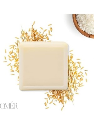 Bliss Store Omer Pirinç Sütü Sabunu Aydınlatıcı Sabun 100 gr 1 Adet Kadın Yüz Peelingi | Yaşlanma Karşıtı Akne Sivilce | Doğal Katı Yüz Sabunu | Yüz Bakımı, Duş Barı Yüz Maskesi
