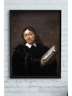Bliss Store (PSTER10634) Rene Descartes Bilimsel Çerçeveli Tablo (50X70CM)