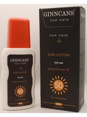 Bliss Store Cosmetıc & Cosmetıcs By Gınncans Sun Güneş Koruyucu Krem Spf+50 Uva+Uvb Losyon Açık ve Beyaz Ciltler Için 150ML