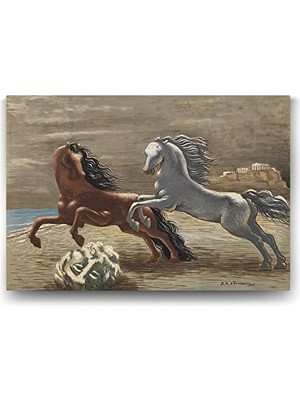Bliss Store Giorgio De Chirico - Cavalli In Riva Al Mare Tablosu - 140X100CM